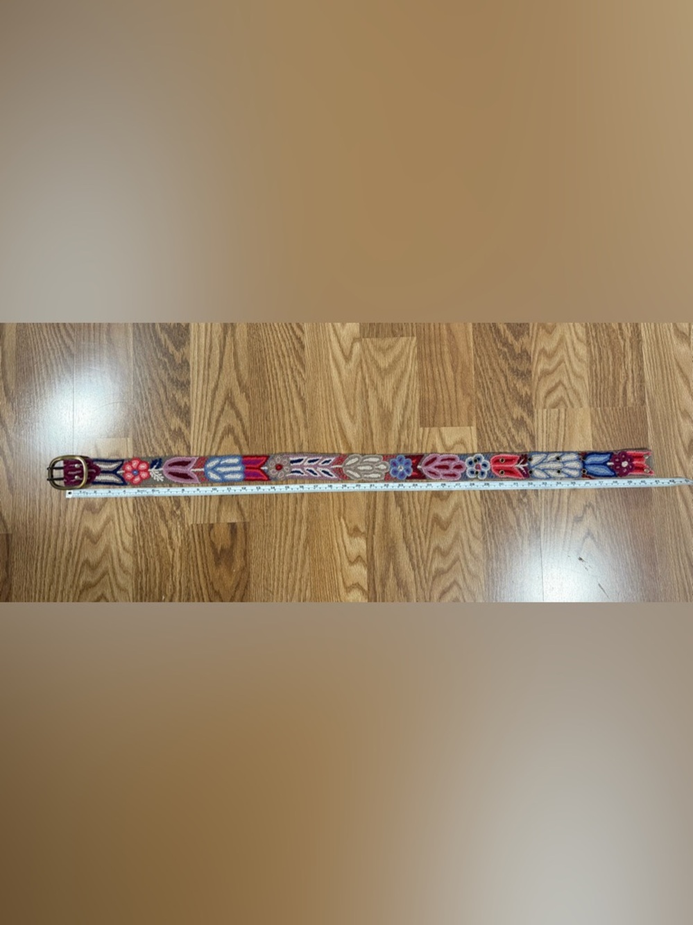 Handmade Embroidered Peruvian Belt - Picture 2 of 3